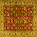 Square Persian Yellow Traditional Rug, tr3978yw