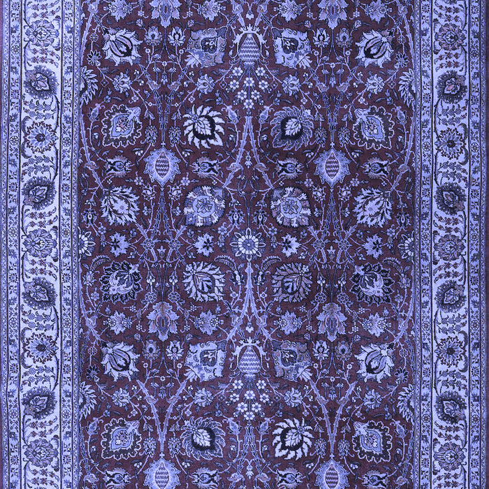 Machine Washable Persian Blue Traditional Rug, wshtr3978blu