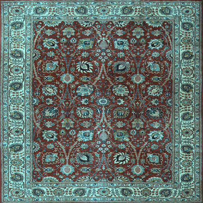 Square Persian Light Blue Traditional Rug, tr3978lblu