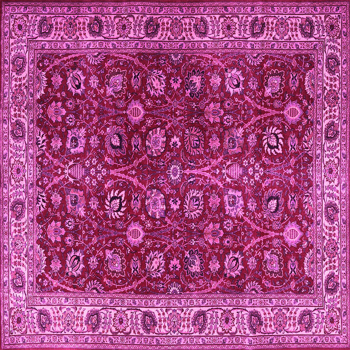 Square Persian Pink Traditional Rug, tr3978pnk