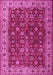 Machine Washable Persian Pink Traditional Rug, wshtr3978pnk