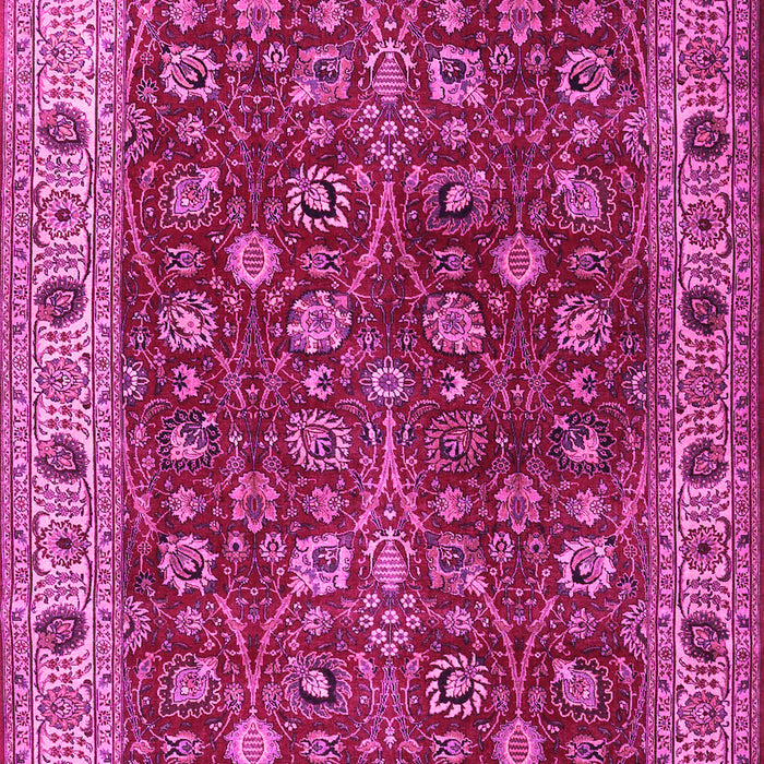 Machine Washable Persian Pink Traditional Rug, wshtr3978pnk