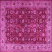 Square Machine Washable Persian Pink Traditional Rug, wshtr3978pnk