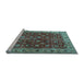 Sideview of Machine Washable Persian Light Blue Traditional Rug, wshtr3978lblu