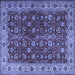 Square Persian Blue Traditional Rug, tr3978blu