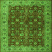 Serging Thickness of Persian Green Traditional Rug, tr3978grn