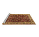 Sideview of Machine Washable Persian Brown Traditional Rug, wshtr3978brn