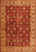 Serging Thickness of Machine Washable Persian Orange Traditional Area Rugs, wshtr3978org