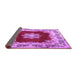 Sideview of Medallion Purple Traditional Rug, tr3979pur