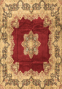 Medallion Brown Traditional Rug, tr3979brn