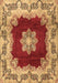 Medallion Brown Traditional Rug, tr3979brn