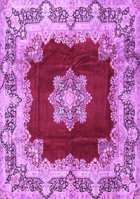 Medallion Purple Traditional Rug, tr3979pur