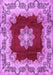 Machine Washable Medallion Purple Traditional Area Rugs, wshtr3979pur