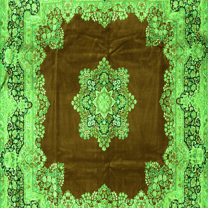 Medallion Green Traditional Rug, tr3979grn