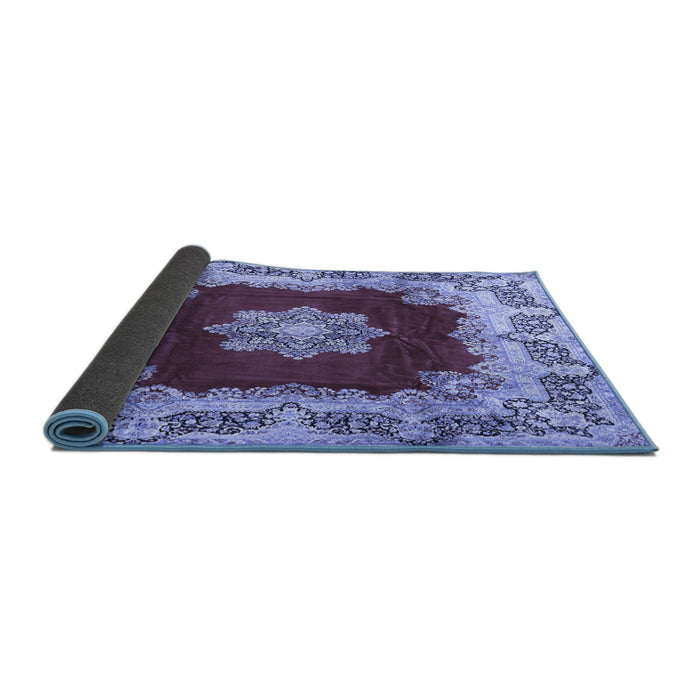 Sideview of Medallion Blue Traditional Rug, tr3979blu