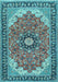 Medallion Light Blue Traditional Rug, tr397lblu