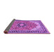 Sideview of Medallion Purple Traditional Rug, tr397pur