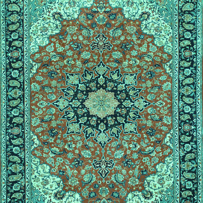 Medallion Turquoise Traditional Rug, tr397turq