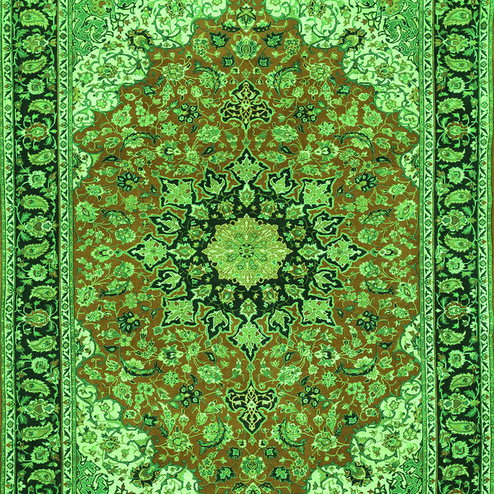 Medallion Green Traditional Rug, tr397grn