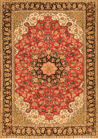 Medallion Orange Traditional Rug, tr397org