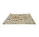 Sideview of Machine Washable Traditional Dark Almond Brown Rug, wshtr398