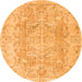 Square Persian Orange Traditional Rug, tr3980org