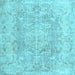 Square Persian Light Blue Traditional Rug, tr3980lblu