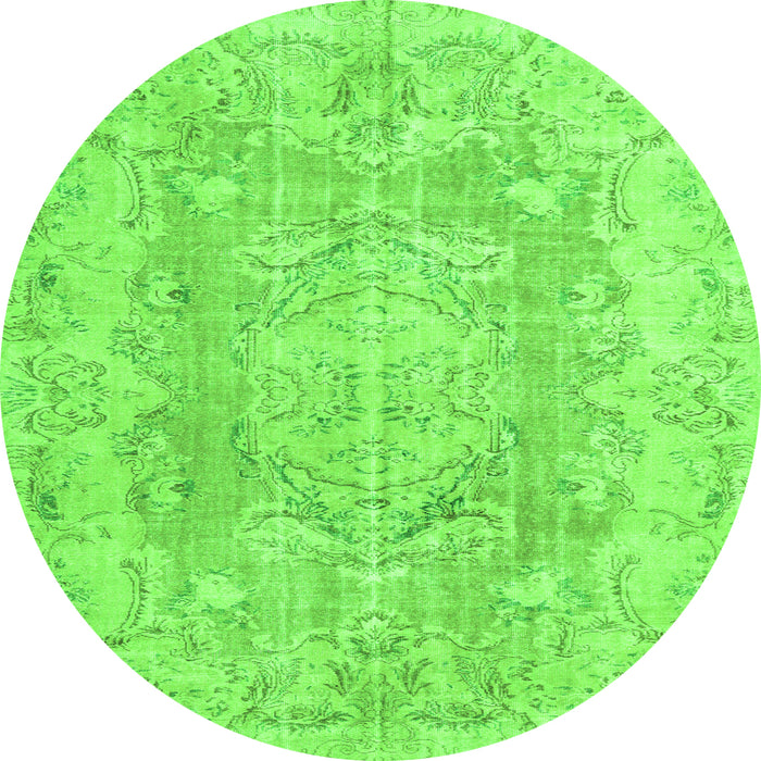 Square Persian Green Traditional Rug, tr3980grn