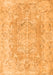 Serging Thickness of Machine Washable Persian Orange Traditional Area Rugs, wshtr3980org