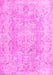 Machine Washable Persian Pink Traditional Rug, wshtr3980pnk