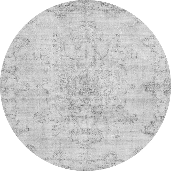 Square Persian Gray Traditional Rug, tr3981gry