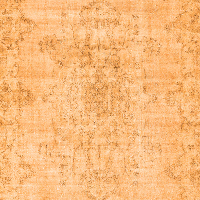 Serging Thickness of Machine Washable Persian Orange Traditional Area Rugs, wshtr3981org