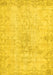 Machine Washable Persian Yellow Traditional Rug, wshtr3981yw