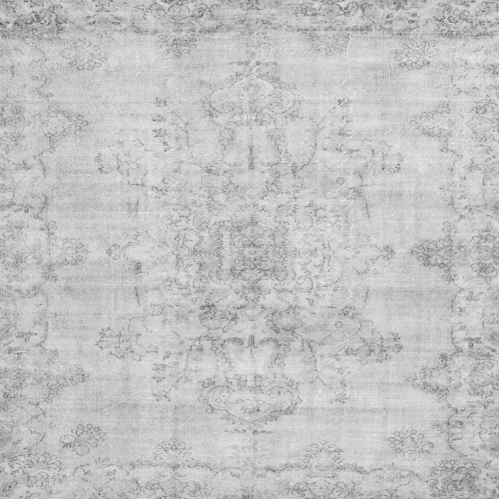 Round Machine Washable Persian Gray Traditional Rug, wshtr3981gry