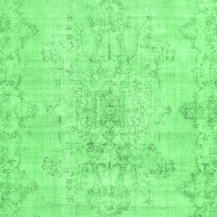 Machine Washable Persian Emerald Green Traditional Area Rugs, wshtr3981emgrn