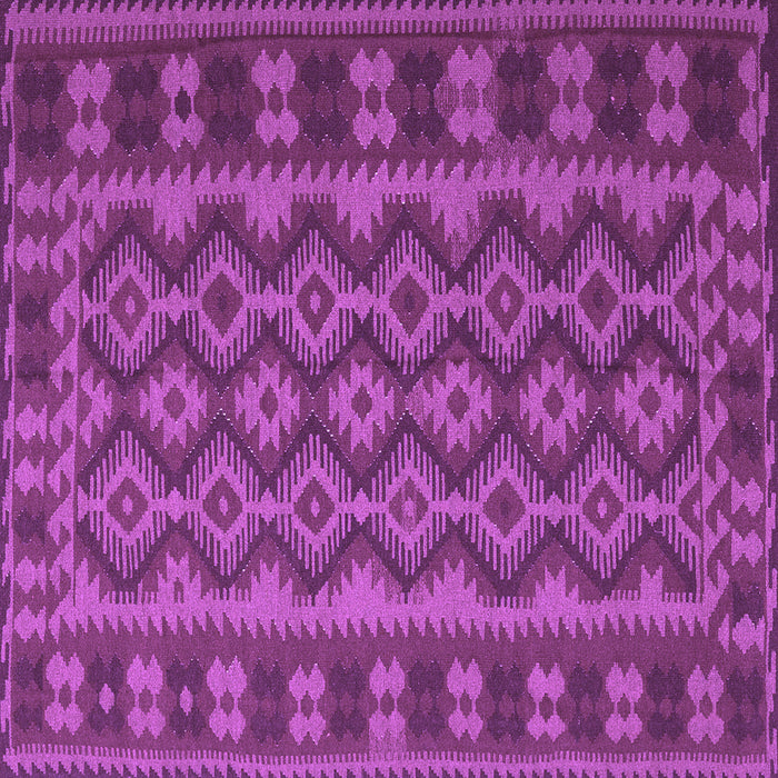 Square Machine Washable Southwestern Purple Country Area Rugs, wshtr3982pur