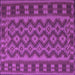 Square Machine Washable Southwestern Purple Country Area Rugs, wshtr3982pur