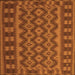 Serging Thickness of Southwestern Orange Country Rug, tr3982org