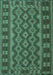 Southwestern Turquoise Country Rug, tr3982turq