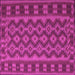 Square Machine Washable Southwestern Pink Country Rug, wshtr3982pnk