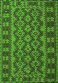 Southwestern Green Country Rug, tr3982grn