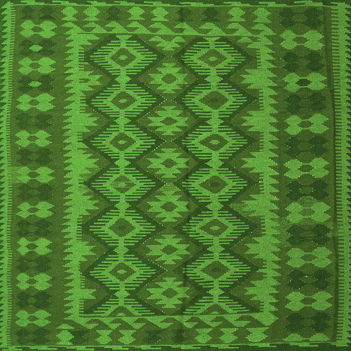 Serging Thickness of Southwestern Green Country Rug, tr3982grn