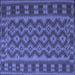 Square Southwestern Blue Country Rug, tr3982blu