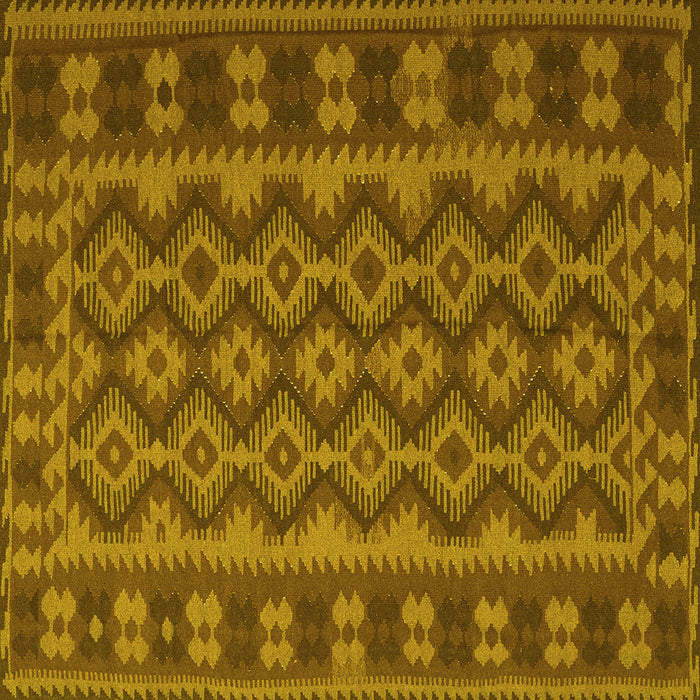 Square Southwestern Yellow Country Rug, tr3982yw