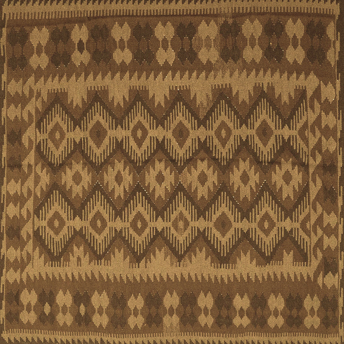 Square Southwestern Brown Country Rug, tr3982brn