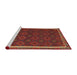 Sideview of Machine Washable Traditional Sienna Brown Rug, wshtr3983