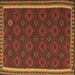 Square Southwestern Brown Country Rug, tr3983brn