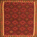 Serging Thickness of Southwestern Orange Country Rug, tr3983org