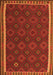 Southwestern Orange Country Rug, tr3983org