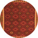 Square Southwestern Orange Country Rug, tr3983org